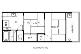 富家マンション【7号室】の間取り