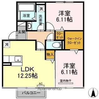 ムーンライト B棟【2階】の間取り