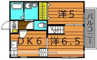メゾネット田上【201号室】の間取り