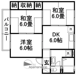 コーポジョイフル【2階】の間取り