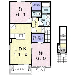 マーヴェラス H【2階】の間取り