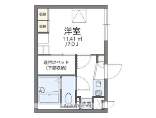 レオパレスドミールブラシェ【1階】の間取り