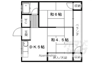 ハイツ百々【2-5号室】の間取り