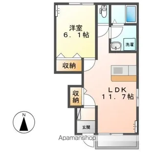 フォレスト鹿妻Ⅱ【1階】の間取り