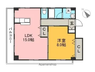 レイバーハイツ【2階】の間取り