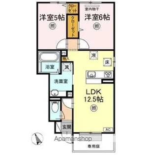 フェリス ディア A棟【1階】の間取り
