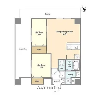アルファコート曳舟【12階】の間取り