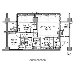 ガーデニエール砧レジデンス【2階】の間取り