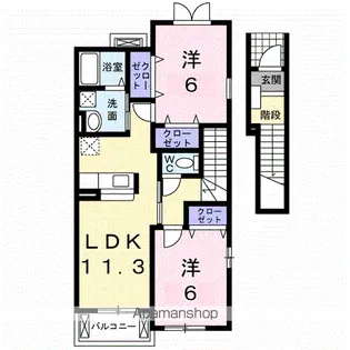 ブローテ【2階】の間取り