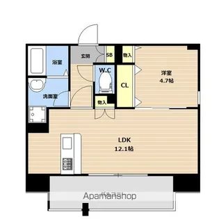 LIBTH県庁前【501号室】の間取り