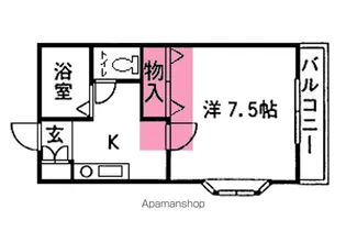 ウエルネス八木山【201号室】の間取り