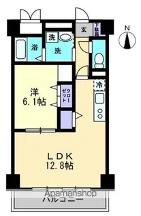 フィール上之町【206号室】の間取り