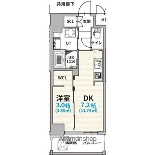 GRANVIA浄心(グランヴィアジョウシン)【702号室】の間取り