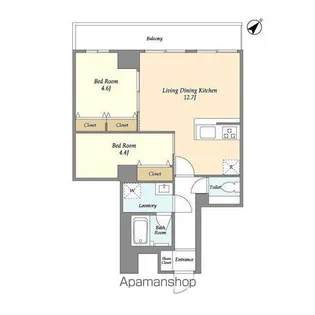 グランカーサ西葛西【3階】の間取り
