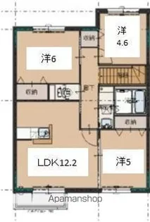 エスポワールB【2階】の間取り
