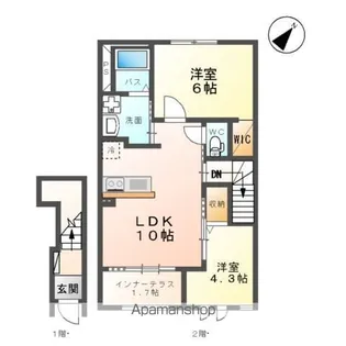 ルミエール須賀川【2階】の間取り