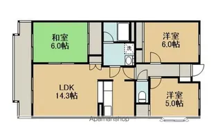 ニングル古淵【401号室】の間取り