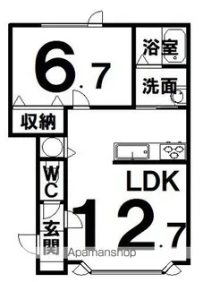 ユトリロ弥生2【201号室】の間取り