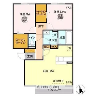 ひたち野 MERRY.PAL【3階】の間取り