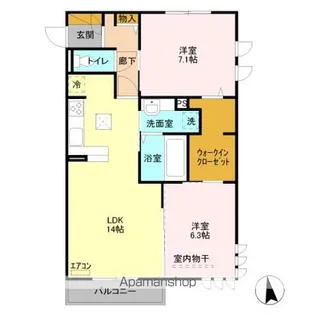 ライズ【1階】の間取り