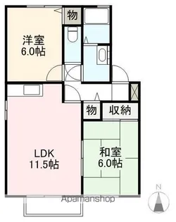 メゾンパークスC【1階】の間取り