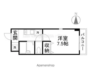 アルカディア堂山【1階】の間取り