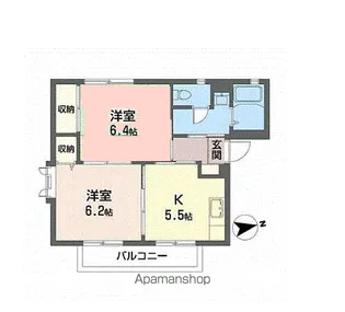 コーポラスカマタⅢ【1階】の間取り