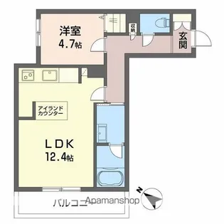 シャーメゾンマーレ竹下【105号室】の間取り