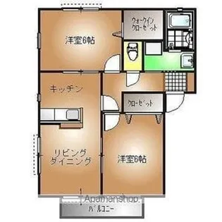 サンフローラB【1階】の間取り