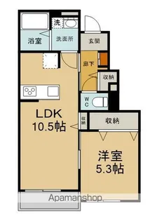 VILLA KAKIHI 宮ノ上A【A-6号室】の間取り