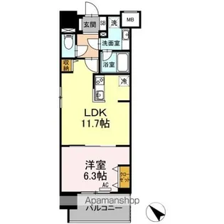 ウィスタリア レジデンス 博多【10階】の間取り