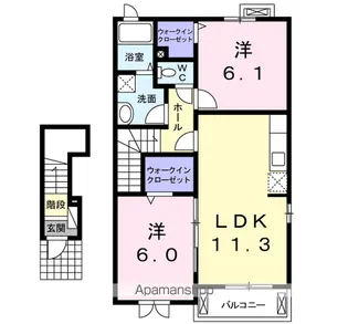 ラグジュアリー・コート【2階】の間取り