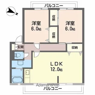 サンガーデンひあさ C棟【2階】の間取り