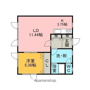 ハイツ紫苑AOBA【2階】の間取り
