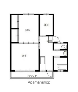 ハウスベルビュー【10号室】の間取り