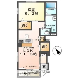 コーポ・セレステⅡ【1階】の間取り