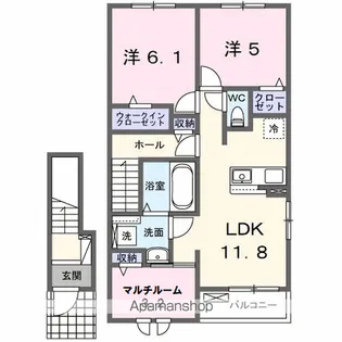 メゾンあおばⅣ【2階】の間取り