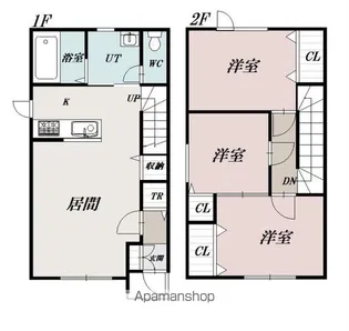 プレステージ豊岡【A号室】の間取り
