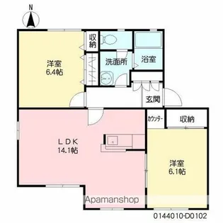セピアコート観世 D棟【1階】の間取り