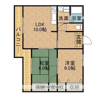 グリーンハイツヤマモ【2階】の間取り