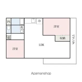 ザ・ガーデンテラス尾曳町【407号室】の間取り