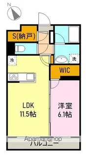 エステートアクア【202号室】の間取り
