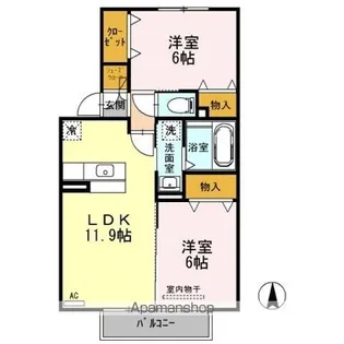 メゾン・ド・ラ・フェルテ【2階】の間取り