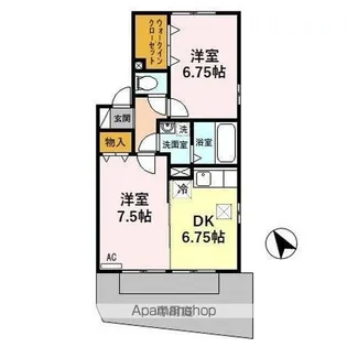 リバーサイド80 C棟【1階】の間取り