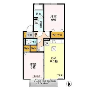 2DKの間取り画像