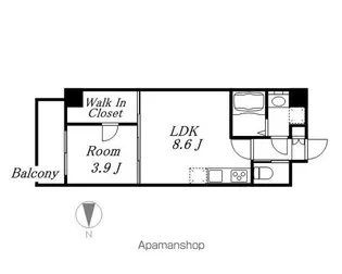 BMG RESIDENCE【902号室】の間取り