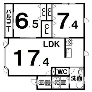 GREEN CITY(グリーンシティ)【3-A号室】の間取り