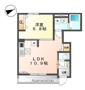 東京都日野市西平山3丁目【アパート】の間取り