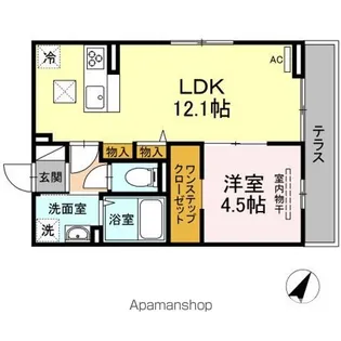 ラフィネ大門【1階】の間取り