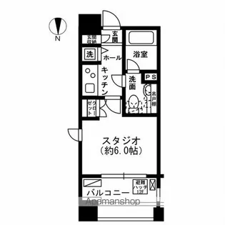 レジディア市ヶ谷【4階】の間取り